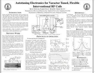 Autotuning Electronics for Varactor Tuned, Flexible Interventional RF Coils