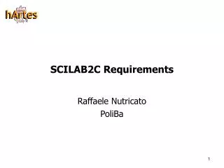 SCILAB2C Requirements