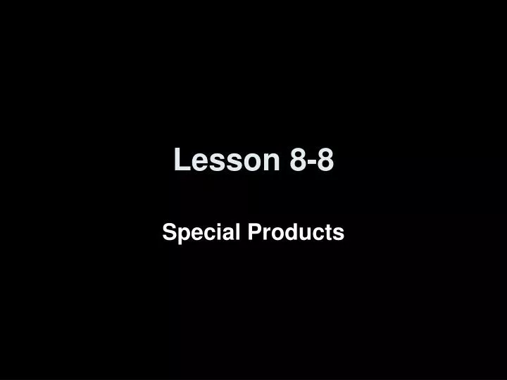 lesson 8 8