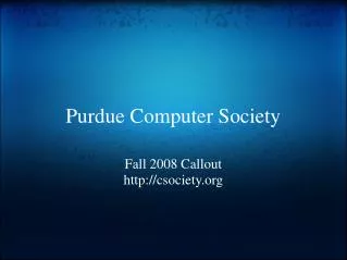 Purdue Computer Society