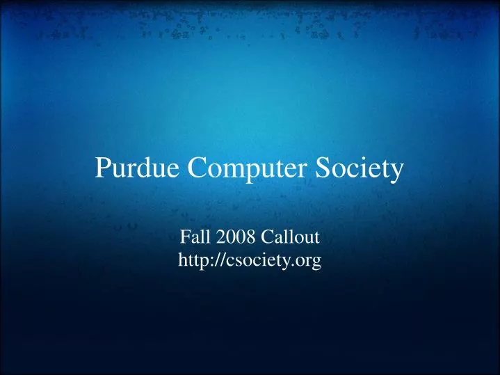 purdue computer society