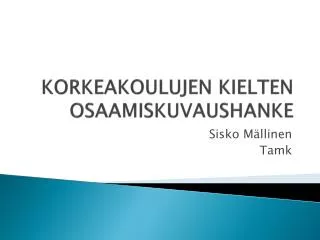 korkeakoulujen kielten osaamiskuvaushanke