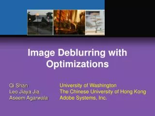 Image Deblurring with Optimizations