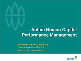 antam human capital performance management