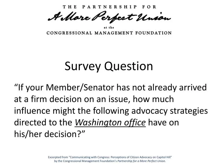 survey question