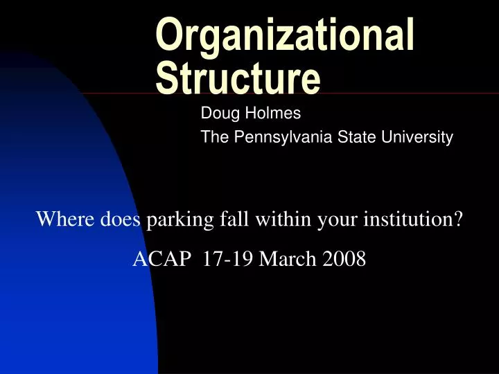 organizational structure