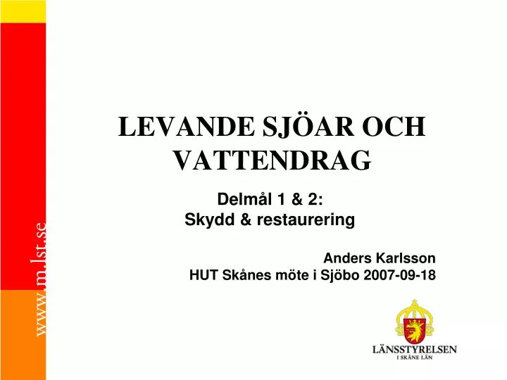 levande sj ar och vattendrag