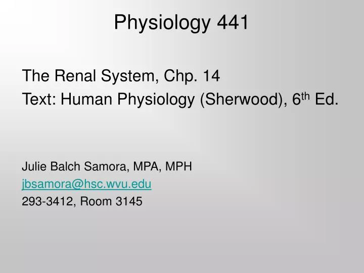 physiology 441