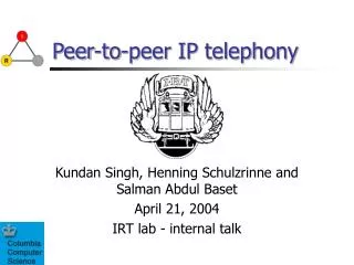Peer-to-peer IP telephony