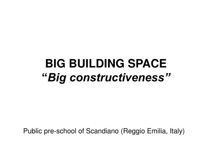 big building space big constructiveness
