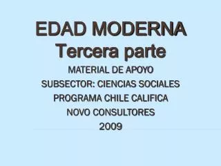 edad moderna tercera parte