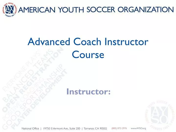 advanced coach instructor course