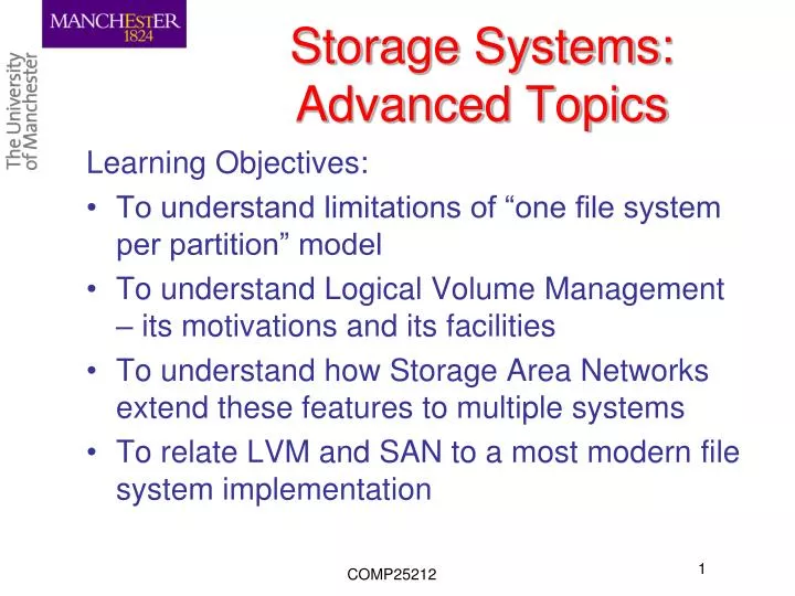 storage systems advanced topics