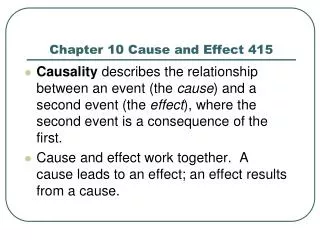 Chapter 10 Cause and Effect 415