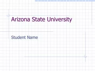 arizona state university