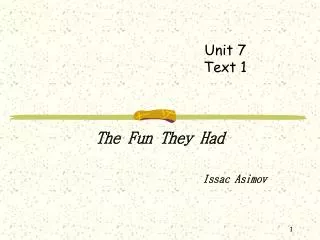 Unit 7 Text 1