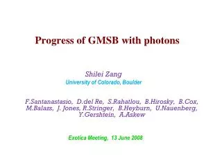 Progress of GMSB with photons