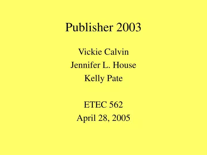 publisher 2003