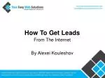 How To Get Leads - slide 1