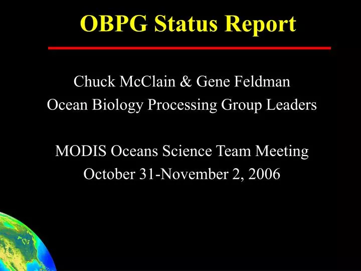 obpg status report