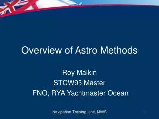 Overview of Astro Methods