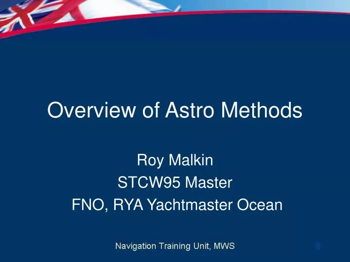overview of astro methods