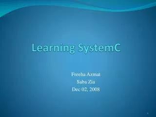 Learning SystemC