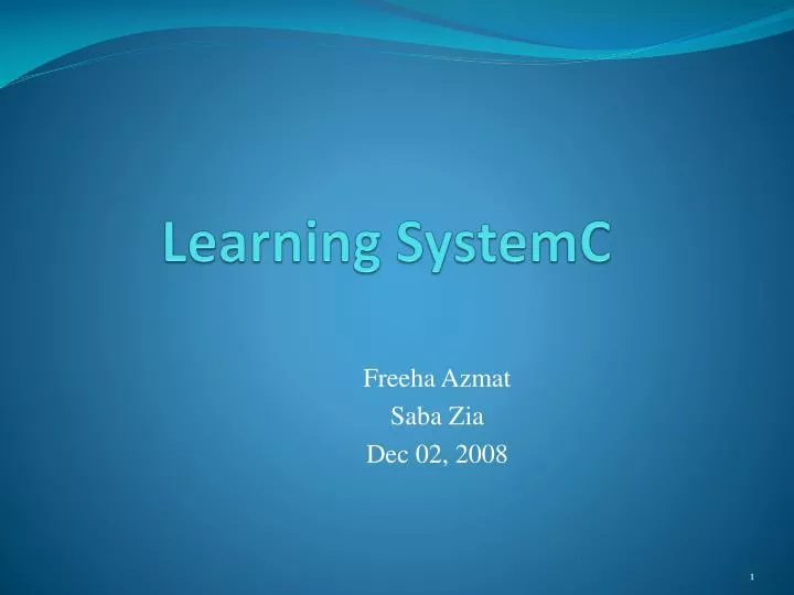 learning systemc