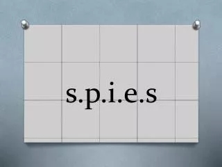 s.p.i.e.s