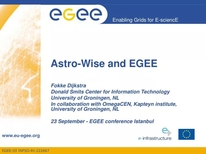 astro wise and egee