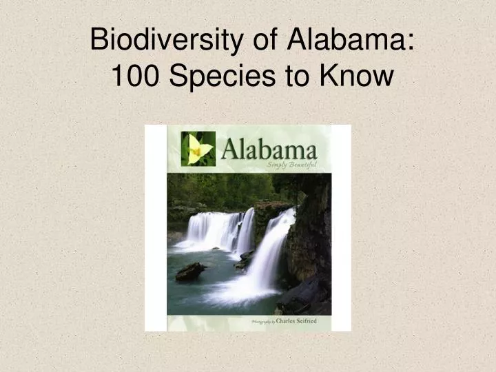 biodiversity of alabama 100 species to know