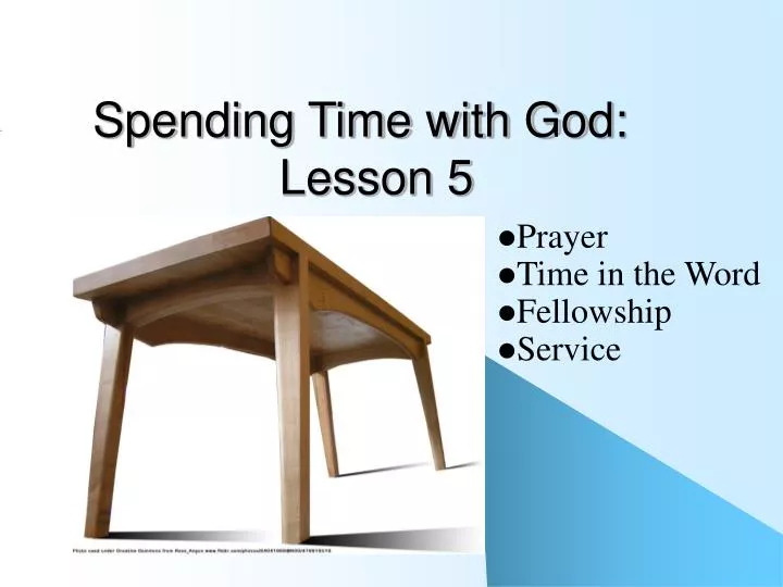 spending time with god lesson 5
