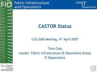 CASTOR Status