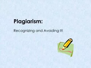 Plagiarism: