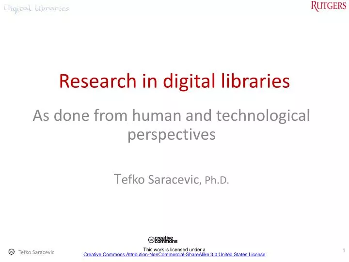 research in digital libraries