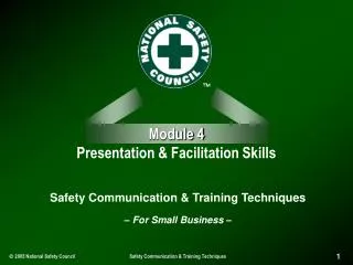 Module 4 Presentation &amp; Facilitation Skills