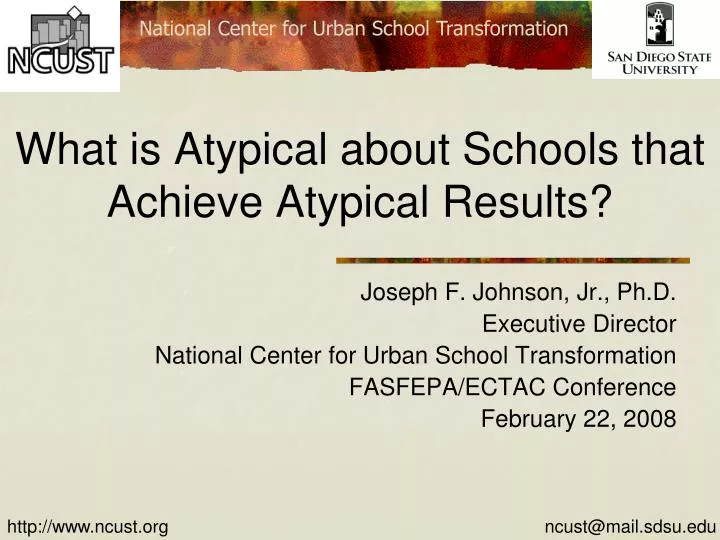 what is atypical about schools that achieve atypical results