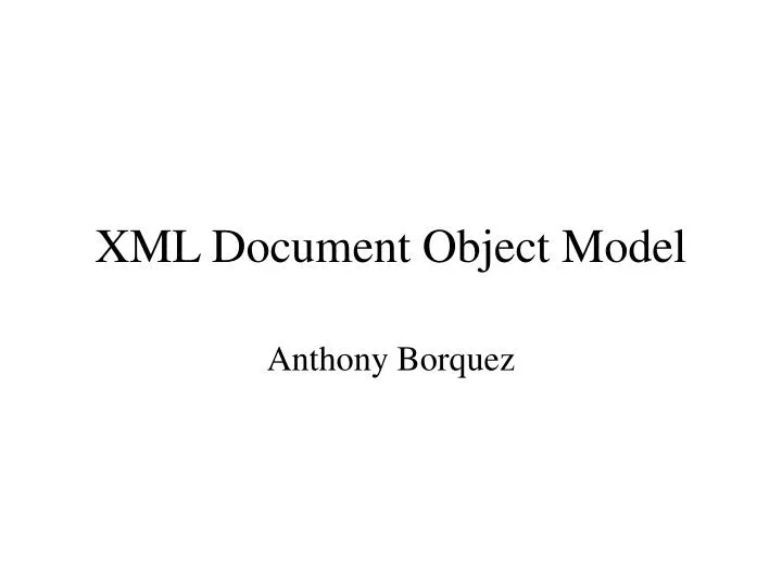 xml document object model