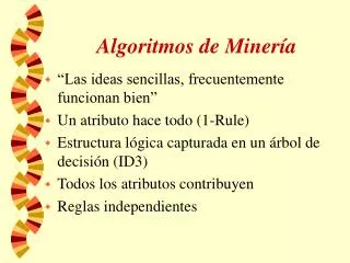 algoritmos de miner a