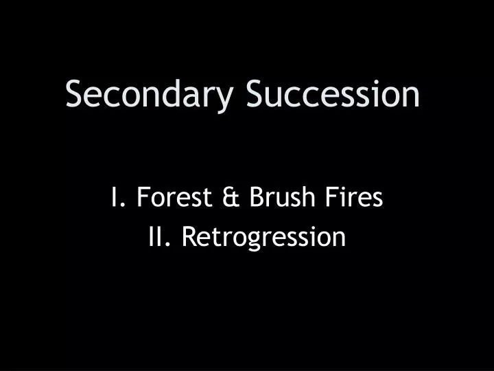 secondary succession