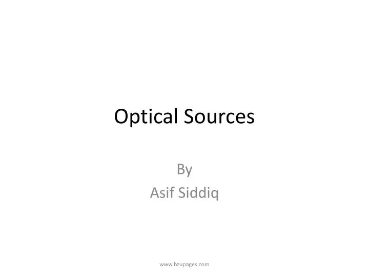 optical sources