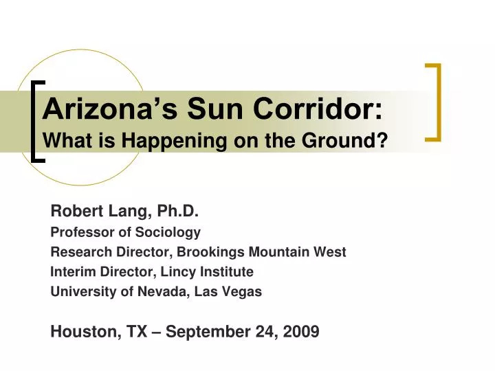 arizona s sun corridor what is happening on the ground