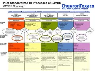 Pilot Standardized IR Processes at SJVBU CPDEP Roadmap