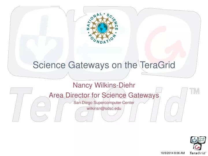 science gateways on the teragrid