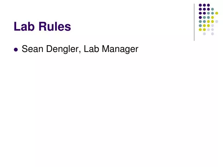 lab rules
