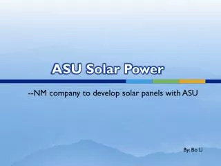 ASU Solar Power