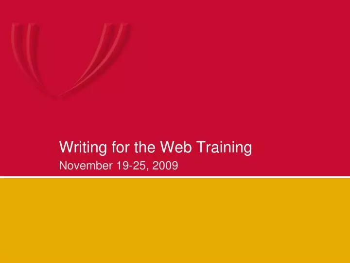 writing for the web training