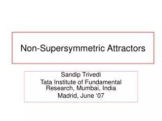 Non-Supersymmetric Attractors