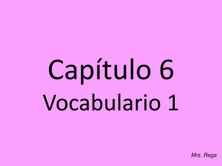 cap tulo 6 vocabulario 1