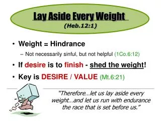 Lay Aside Every Weight